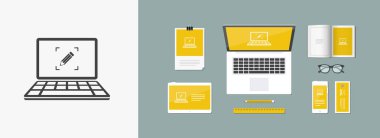 Özelleştirilmiş bilgisayar hizmetleri - vektör web simgesi