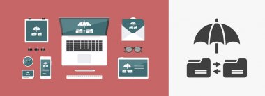 Güvenli veri aktarımı - Minimal vektör simgesi