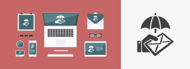 Korumalı posta - Minimal vektör simgesi