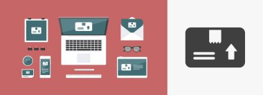 Lojistik paket - Minimal vektör simgesi