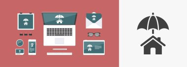 Ev koruma - Minimal vektör simgesi