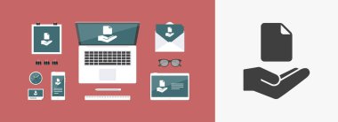 Hizmet teklif - dosya işleme - Minimal simgesi