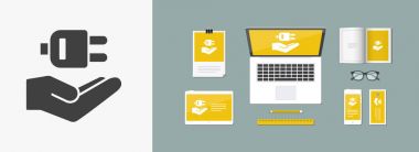 Hizmet sunuyoruz - Elektrik Servisi - Minimal simgesini