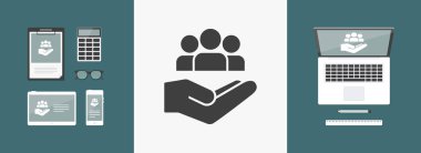 Topluluk Yardımı - Minimal vektör simgesi