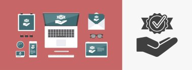 Premium hizmetler - vektör düz simgesi