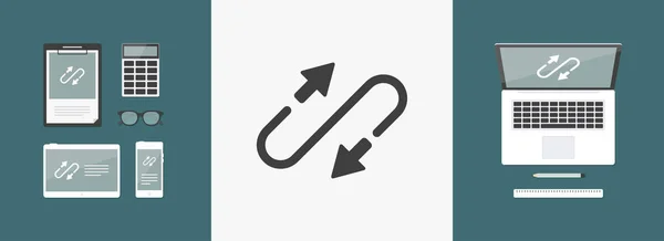 Kabel överföring ikonen — Stock vektor
