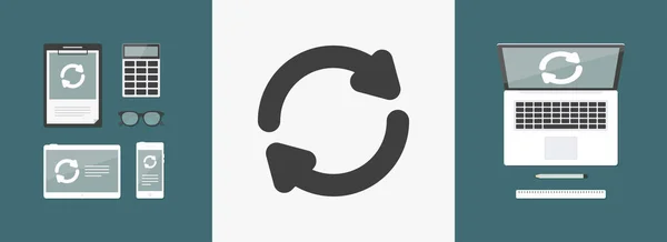 Rafraîchir icône bouton — Image vectorielle