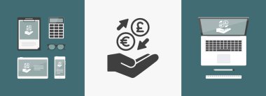 Euro/Sterling - Minimal simgesini para exchange hizmet