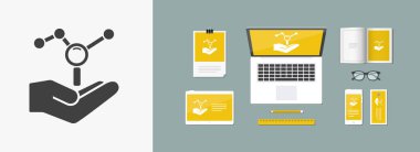 İstatistik araştırma hizmetleri - Minimal simgesi