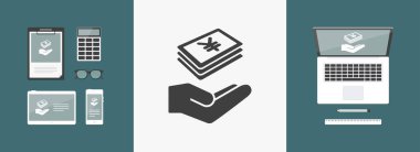 Yen banknotlar - Minimal simgesini veren