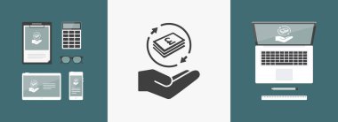 Para transferi hizmeti - Pound - Minimal simgesi