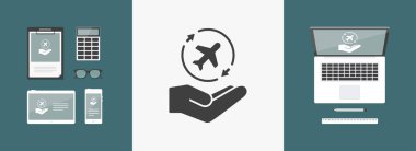 Airline services - Minimal modern icon clipart