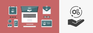 Tam yardım - Minimal modern simgesi