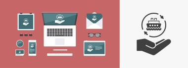 Gemi Hizmetleri - Minimal modern simgesi