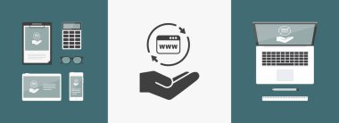 Tam web Yardım - Minimal modern simgesi