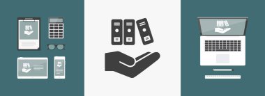 Depolama Hizmetleri - Minimal modern simgesi