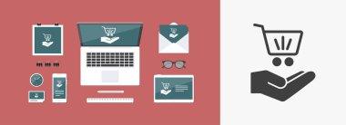 Alışveriş sepeti - Minimal modern simgesi