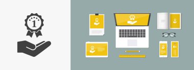 Üst derece Ödülü - Minimal modern simgesi