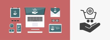 Uluslararası salonu - Minimal modern simgesi