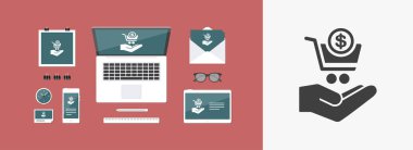 En az modern alışveriş Icon - dolar