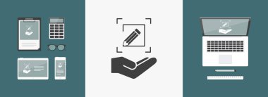 Özelleştirilmiş Tasarım Hizmetleri - düz en az vektör simgesi