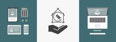 Proje tasarım konsepti - düz en az simgesi