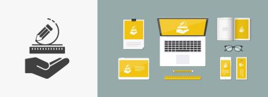 Proje tasarım konsepti - düz en az simgesi