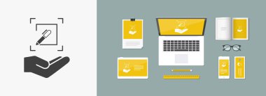 Özelleştirilmiş Tasarım Hizmetleri - düz en az vektör simgesi