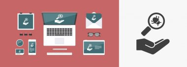 Virüs - Minimal vektör simge bulmak