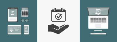 Randevu tarihi onay - Minimal vektör simgesi