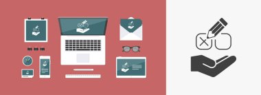 Mark seçeneği - Minimal vektör simgesi