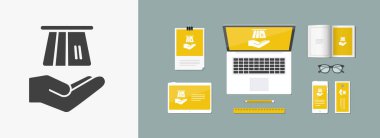 Kredi kartı - Minimal düz vektör simgesi