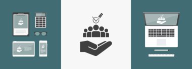 Takım İşe Alım - Minimal vektör simgesi