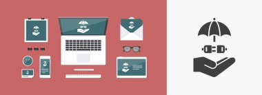 Korunan bağlantı - Minimal vektör simgesi