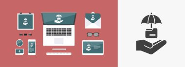 Klasör - Minimal vektör simge güvenli