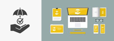 Güvenlik sistemi kontrol - Minimal vektör simgesi