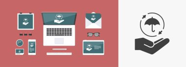 Tam koruma - Minimal vektör simgesi