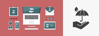 Meteoroloji - Minimal vektör simgesi