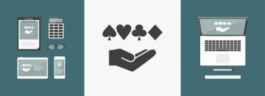 Poker oyun kavramını - Minimal simgesi