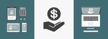 Banka hizmetleri - Doları - Minimal modern simgesi