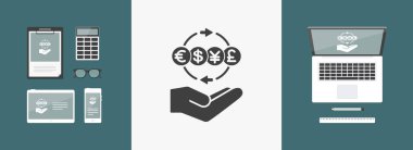 Para transfer hizmetleri simgesi