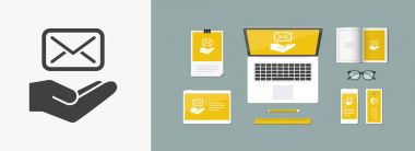 Hizmetler - en az vektör simge posta