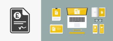 Ödeme belgesi - Sterling - vektör simgesi