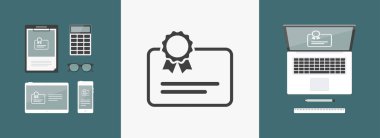 Sertifikalı belgeye - Minimal simgesi