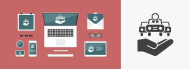 Araba sertifika kavramı - vektör simgesi