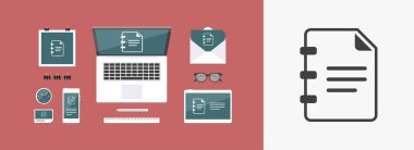 Belge metni - Minimal vektör simgesi