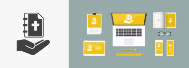 İncil kitap - Minimal düz simgesi