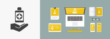 Eczane Hizmetleri - vektör düz simgesi