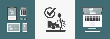 Araba kazasında onay simgesi