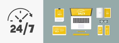 Sürekli kullanılabilir Hizmetleri - vektör web simgesi